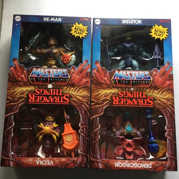 NEW Masters of the Universe/Strangers Things Mattel He-Man/Vecna and Skeletor - Picture 5 of 14